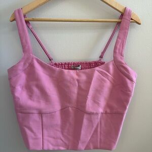Abercrombie & fitch pink corset style tank top XL